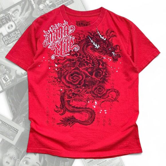 Red y2k bedazzled studded mma - Picture 1 of 6